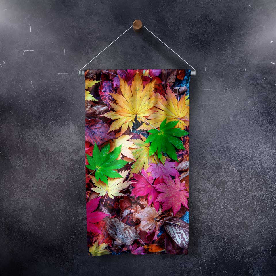 Renkli Sonbahar Yaprakları Temalı Kanvas Tablo 4239