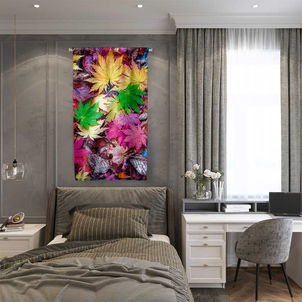 Renkli Sonbahar Yaprakları Temalı Kanvas Tablo 4239