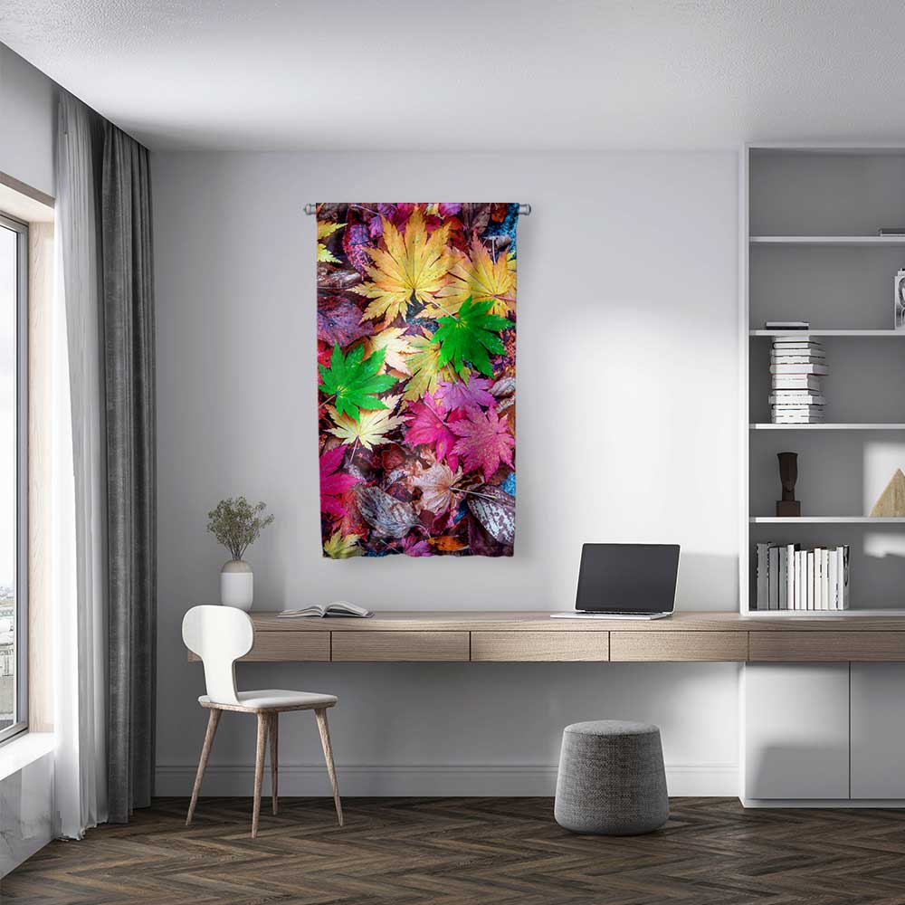 Renkli Sonbahar Yaprakları Temalı Kanvas Tablo 4239