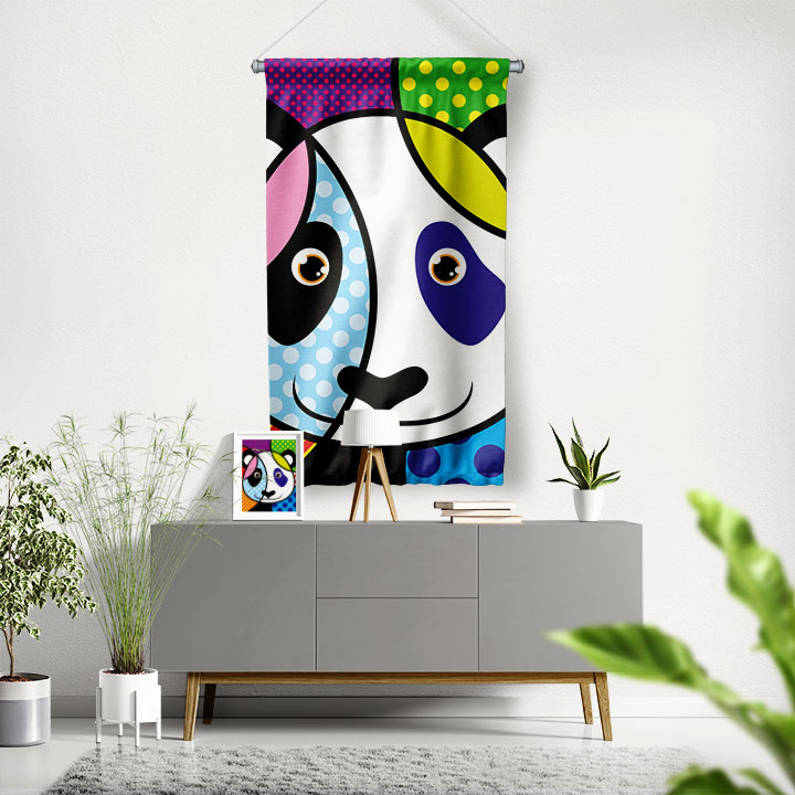 Pop Art Köpek Duvar Flaması 4977