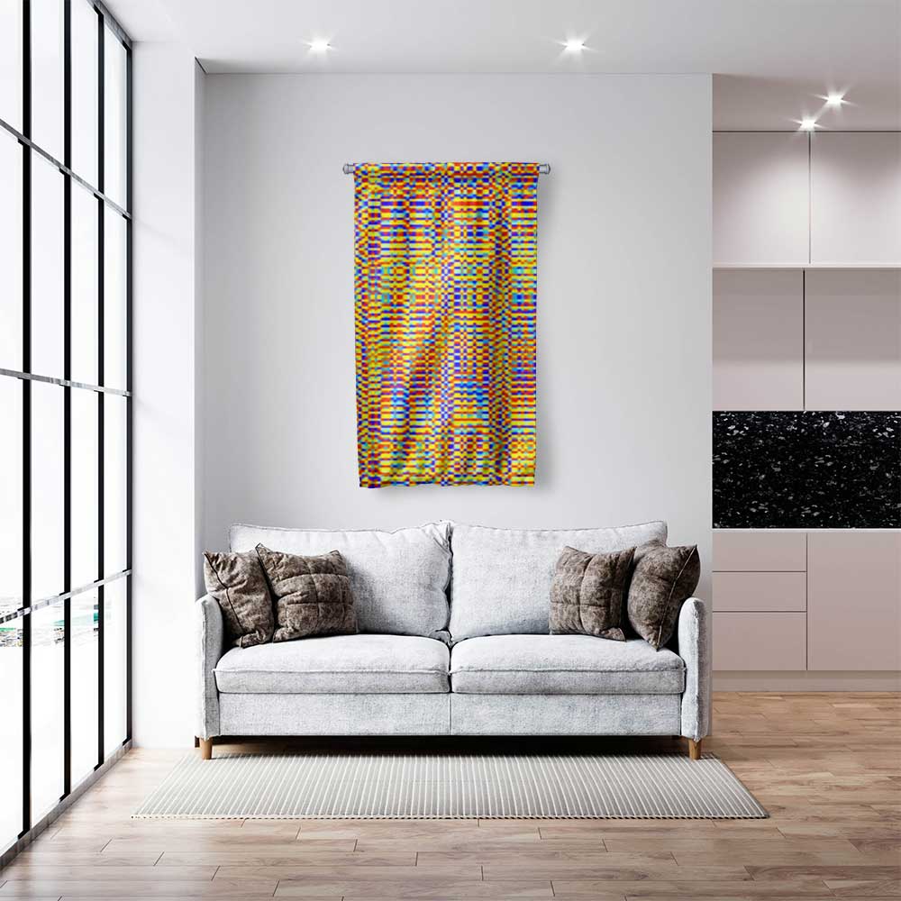Renkli Geometrik Soyut Sanat Duvar Flaması 4204