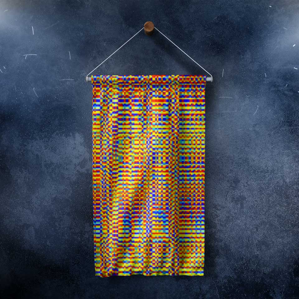 Renkli Geometrik Soyut Sanat Duvar Flaması 4204