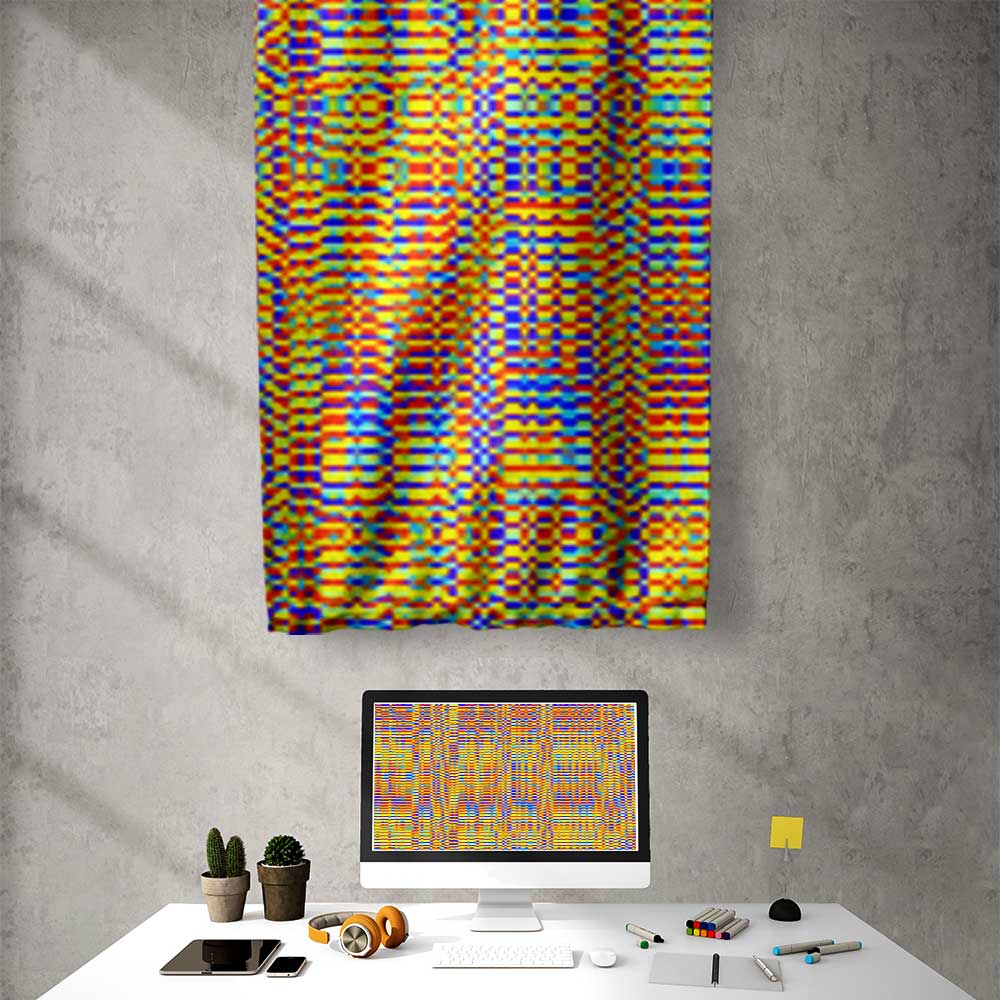Renkli Geometrik Soyut Sanat Duvar Flaması 4204
