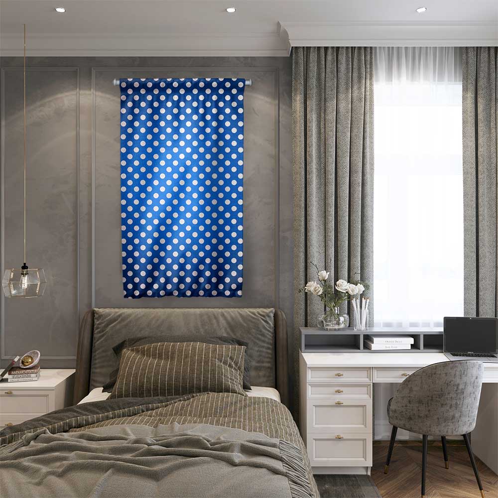 Mavi Puantiyeli Marin Duvar Flaması 4659