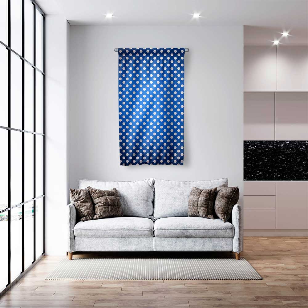 Mavi Puantiyeli Marin Duvar Flaması 4659