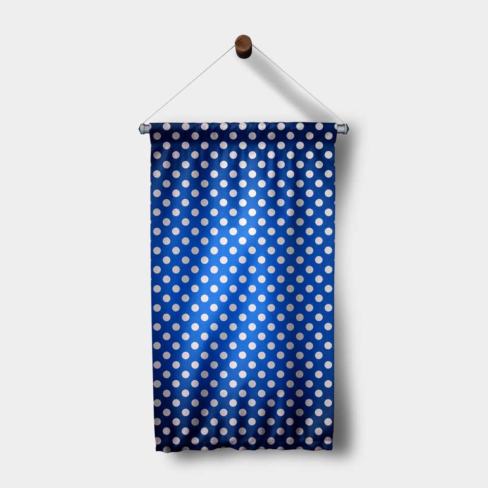 Mavi Puantiyeli Marin Duvar Flaması 4659