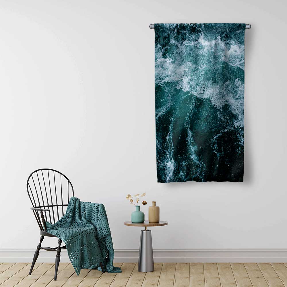 duvar-flamasi-4672-02 Köpüklü Deniz Dalgası Görünümlü Duvar Flaması 4672