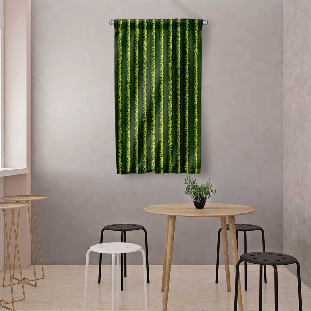 Yeşil Tarla Desenli Doğa Temalı Duvar Flaması 4763