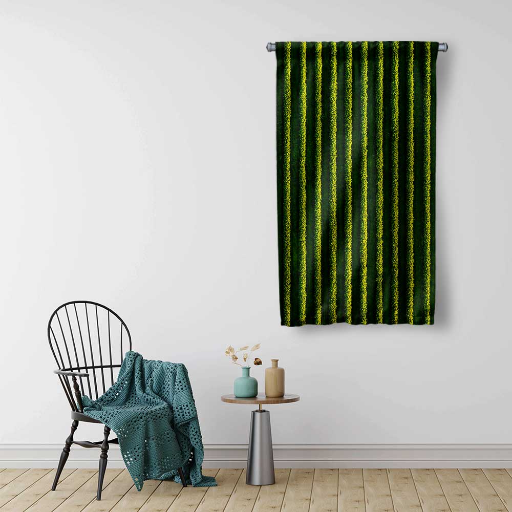 Yeşil Tarla Desenli Doğa Temalı Duvar Flaması 4763