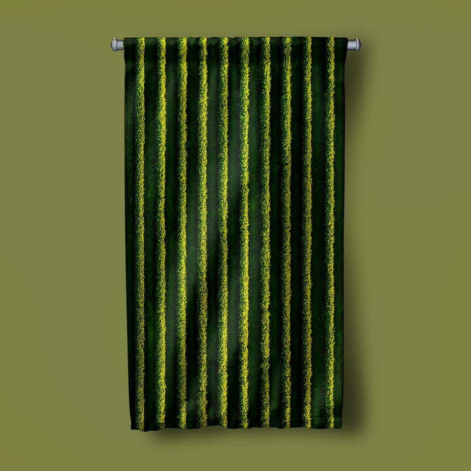 Yeşil Tarla Desenli Doğa Temalı Duvar Flaması 4763