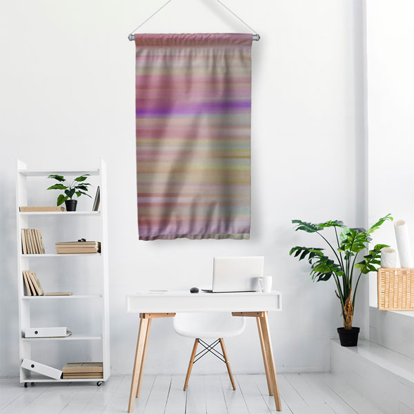 Renk Geçişli Soyut Dijital Sanat Duvar Flaması 4894