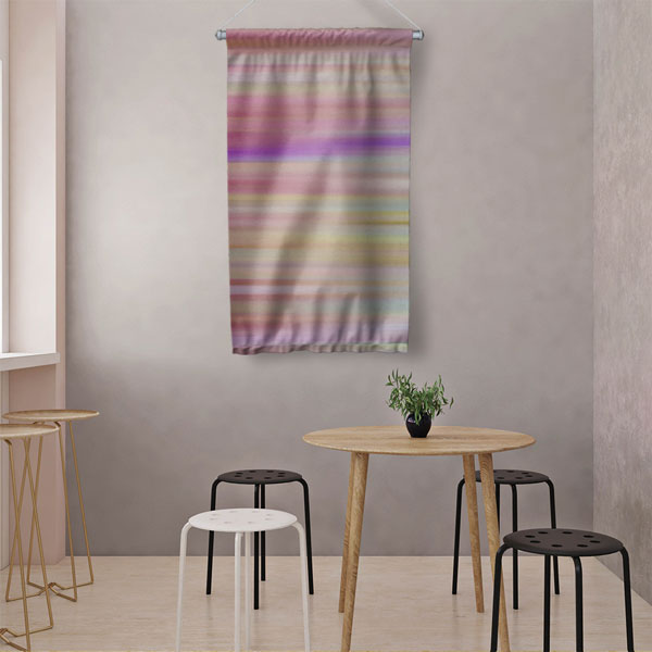 Renk Geçişli Soyut Dijital Sanat Duvar Flaması 4894