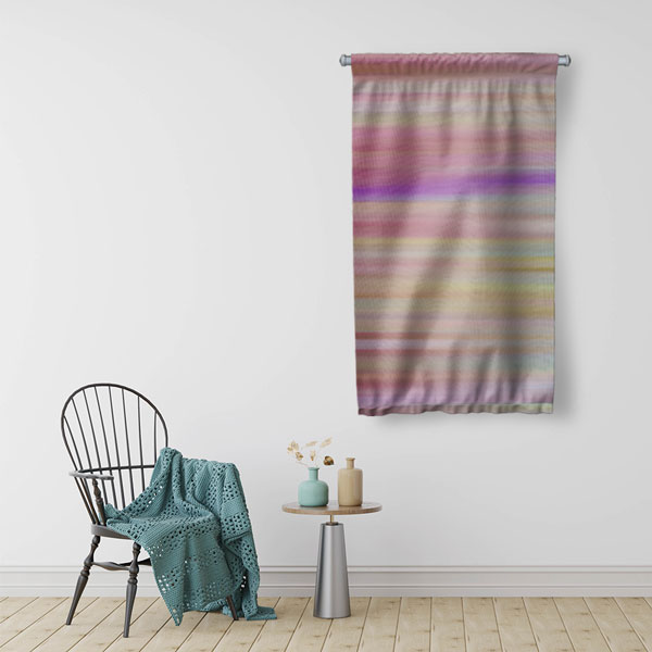 Renk Geçişli Soyut Dijital Sanat Duvar Flaması 4894