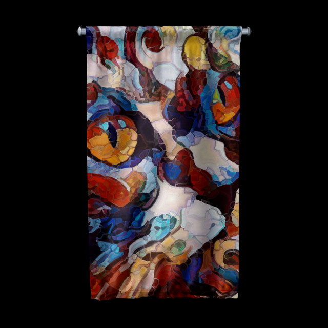 Soyut Renk Patlaması Duvar Flaması 4978