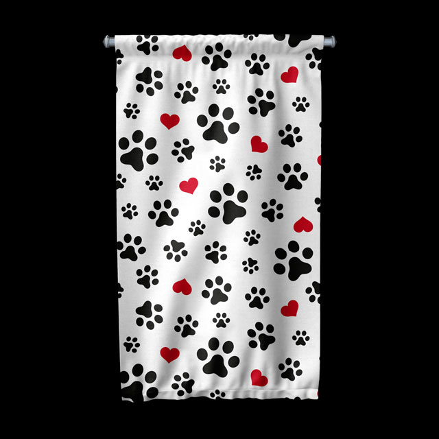 Pati ve Kalp Desenli Duvar Flaması 4986