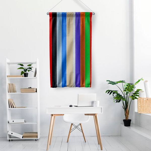 Renkli Çizgili Duvar Flaması 5035