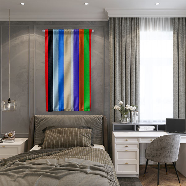 Renkli Çizgili Duvar Flaması 5035