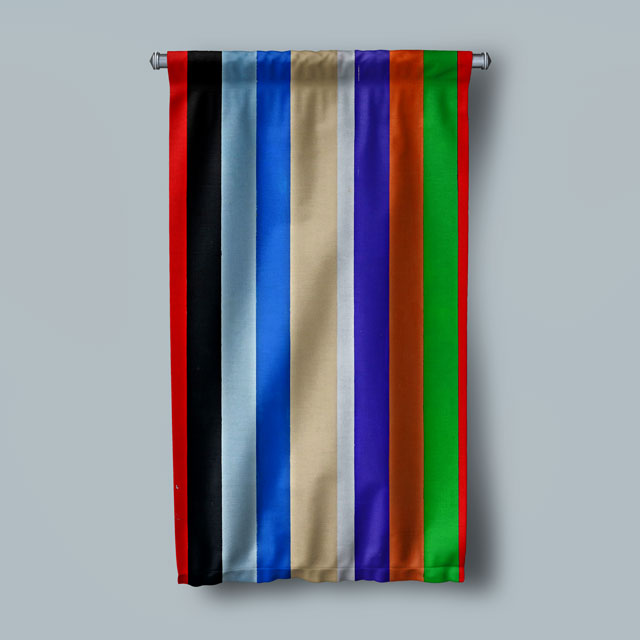 Renkli Çizgili Duvar Flaması 5035