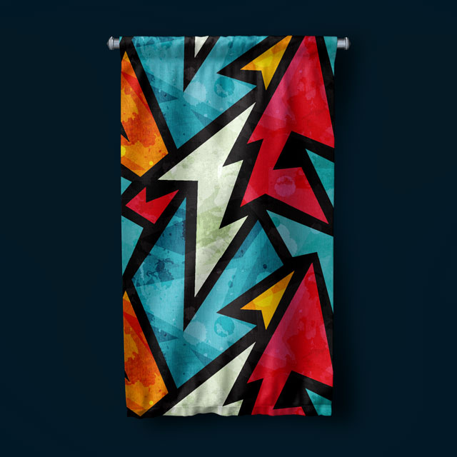 Geometrik Ok Desenli Duvar Flaması 5038