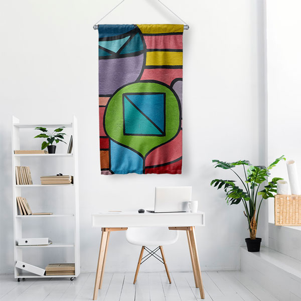 Renkli Geometrik Duvar Flaması 5041