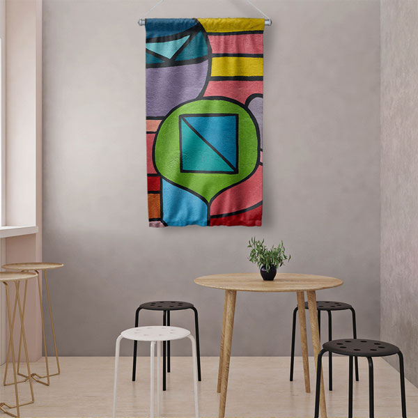 Renkli Geometrik Duvar Flaması 5041