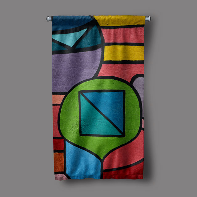 Renkli Geometrik Duvar Flaması 5041