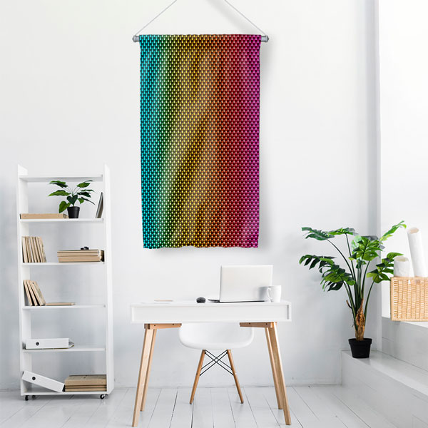 Renk Geçişli Modern Desen Duvar Flaması Kumaş Baskı 5096