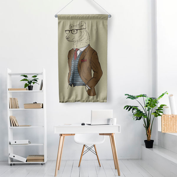 Centilmen Ayı Duvar Flaması 5214