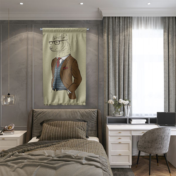 Centilmen Ayı Duvar Flaması 5214