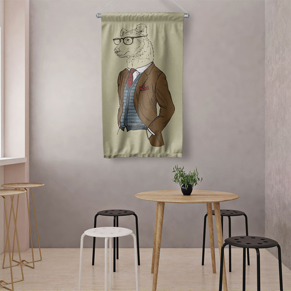 Centilmen Ayı Duvar Flaması 5214