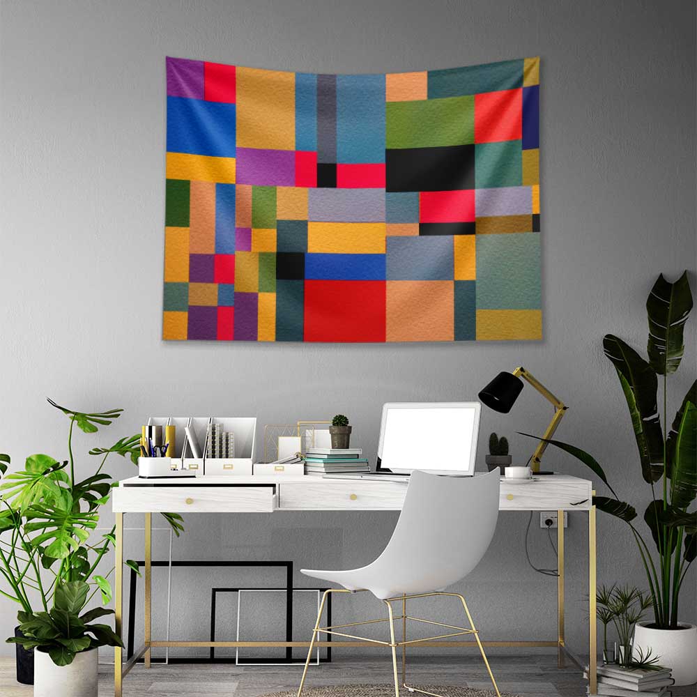 Renkli Geometrik Duvar Örtüsü 4182