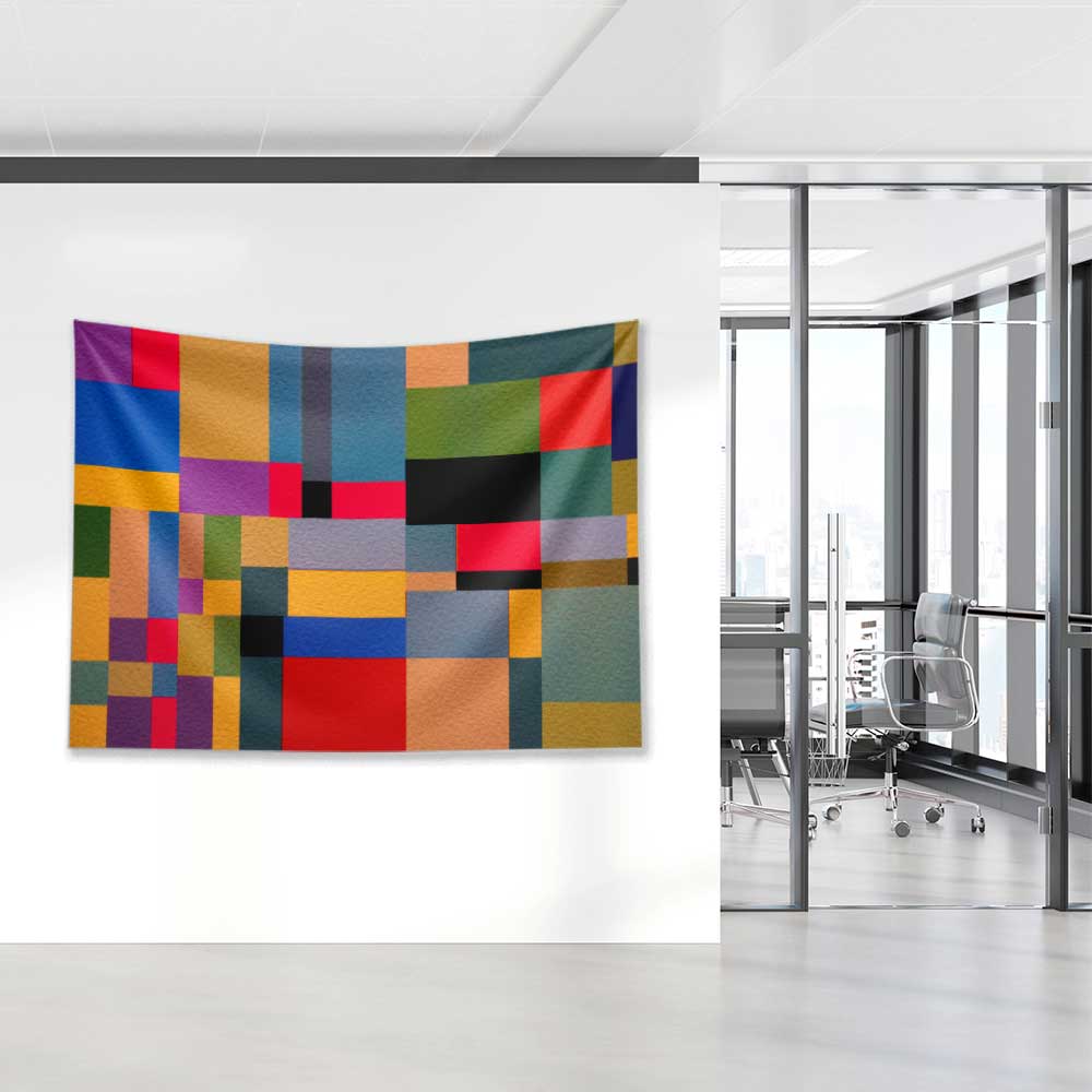 Renkli Geometrik Duvar Örtüsü 4182