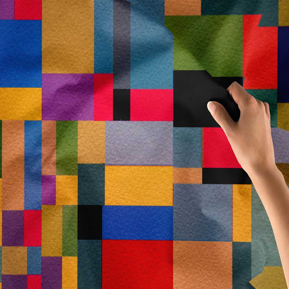 Renkli Geometrik Duvar Örtüsü 4182