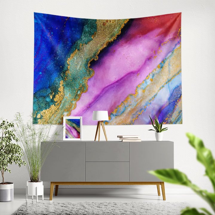 Altın Mermer Soyut Duvar Örtüsü 4180