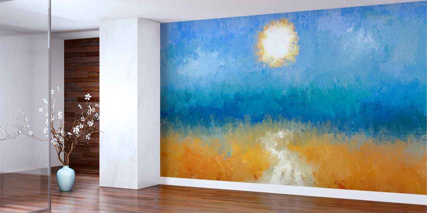 Soyut Güneş ve Deniz Ufku Duvar Kağıdı 4406