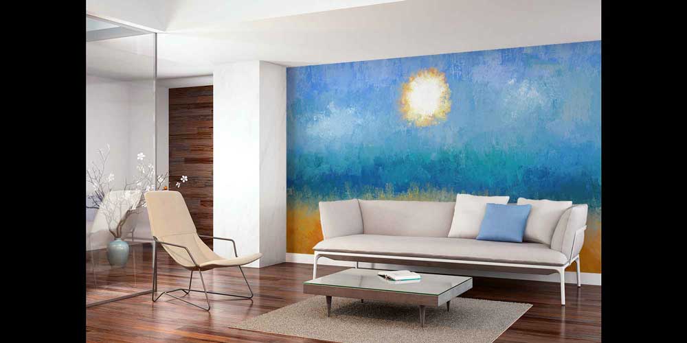 Soyut Güneş ve Deniz Ufku Duvar Kağıdı 4406