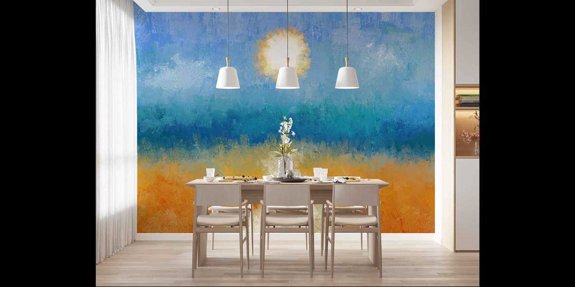 Soyut Güneş ve Deniz Ufku Duvar Kağıdı 4406