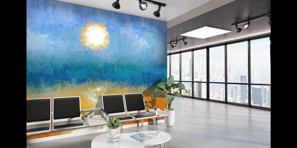 Soyut Güneş ve Deniz Ufku Duvar Kağıdı 4406