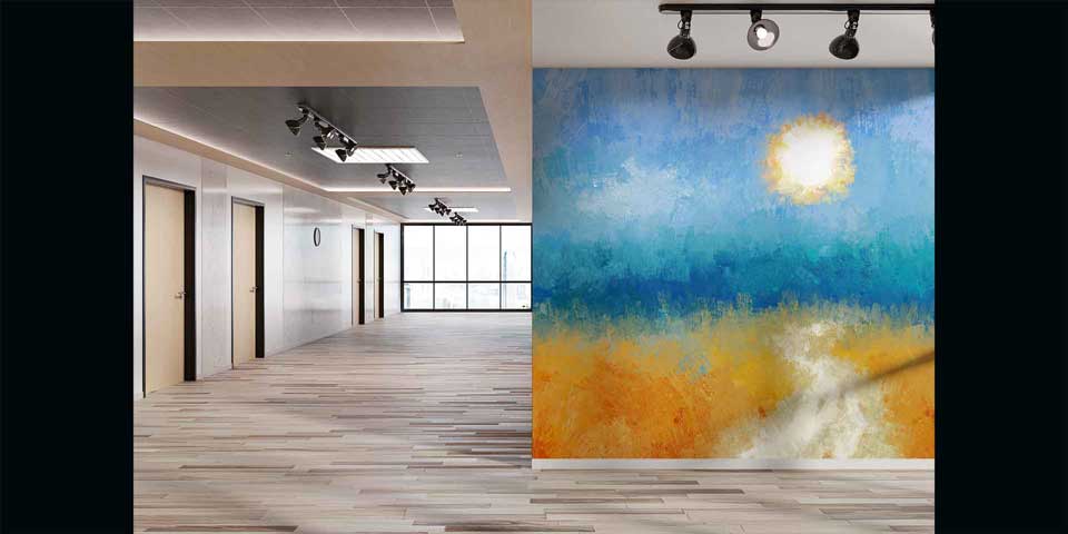 Soyut Güneş ve Deniz Ufku Duvar Kağıdı 4406