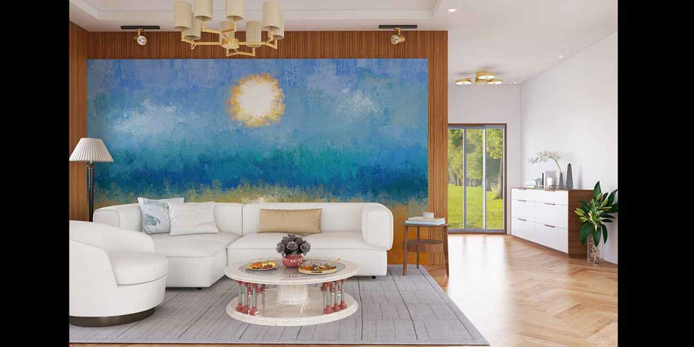 Soyut Güneş ve Deniz Ufku Duvar Kağıdı 4406