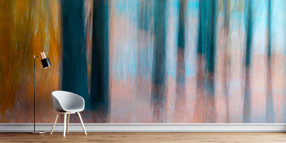 Soyut Orman Dokulu Modern Duvar Kağıdı 4407