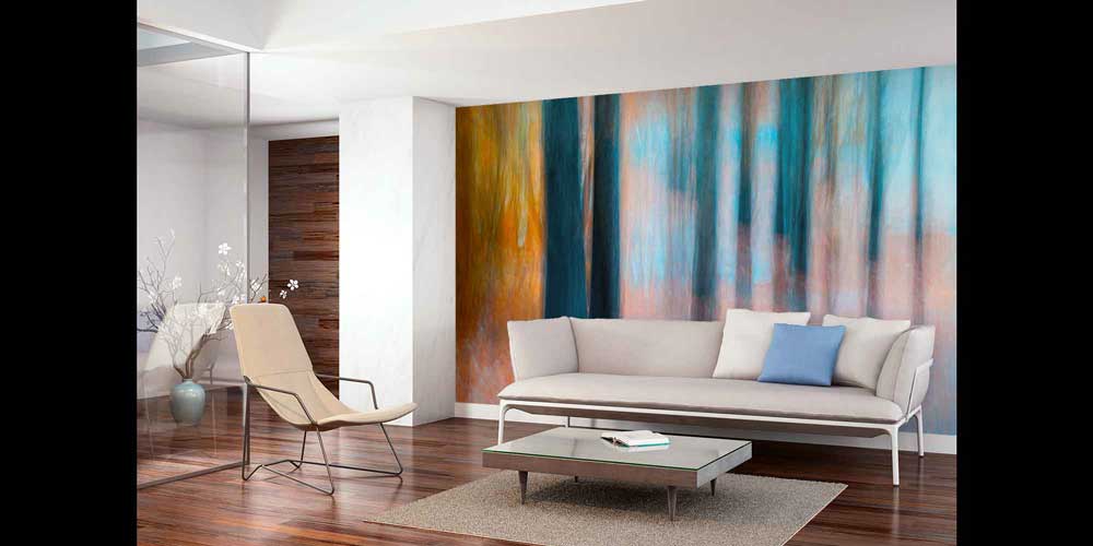 Soyut Orman Dokulu Modern Duvar Kağıdı 4407