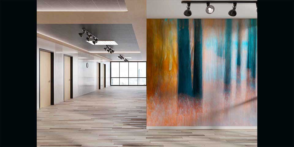 Soyut Orman Dokulu Modern Duvar Kağıdı 4407