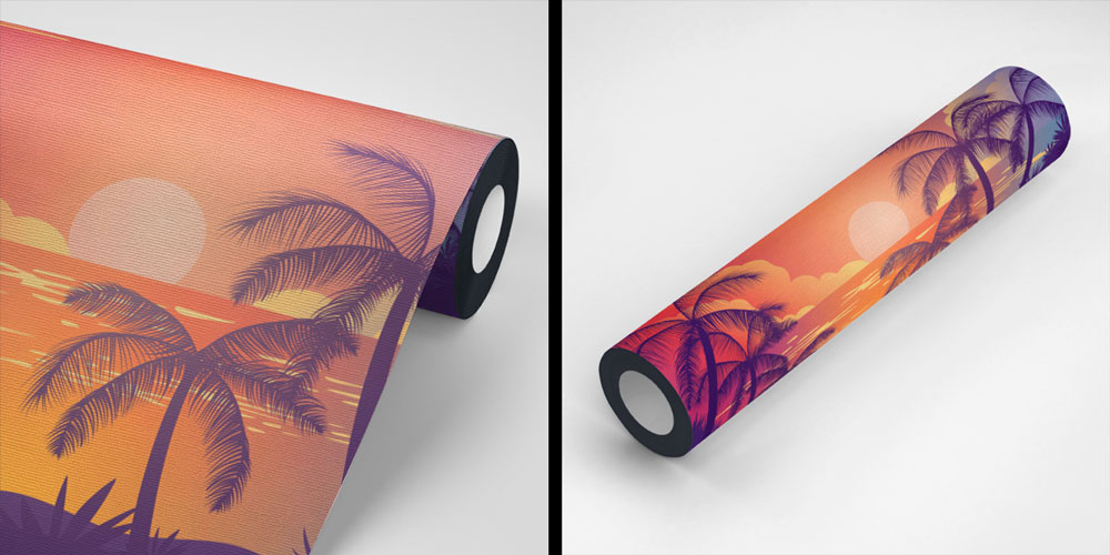 Palmiye Gün Batımı Tropikal Manzara Duvar Kağıdı 4420