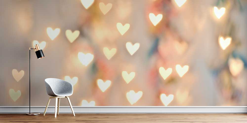 Işıltılı Kalpler Romantik Duvar Kağıdı 4491
