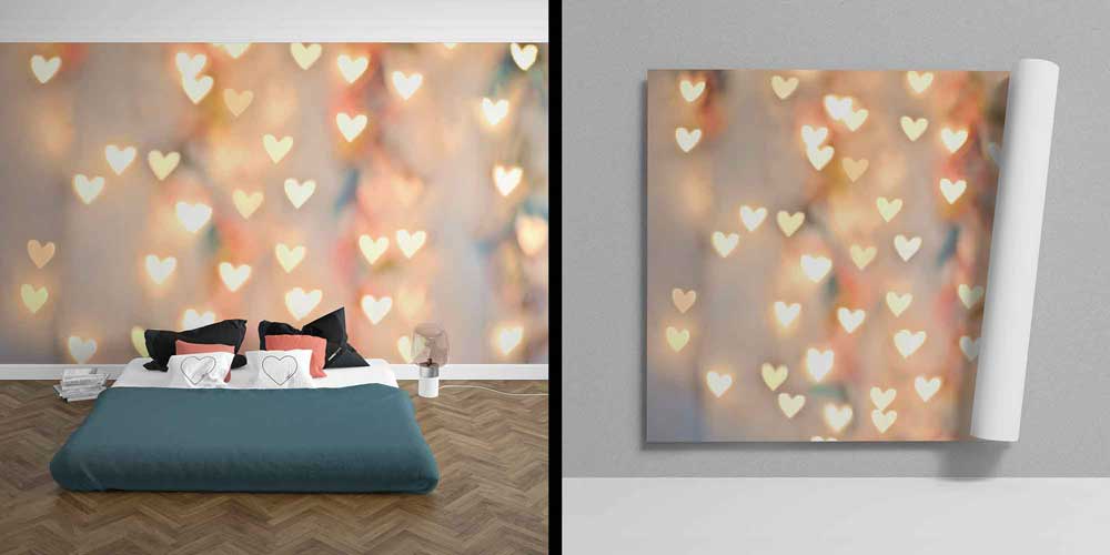 Işıltılı Kalpler Romantik Duvar Kağıdı 4491