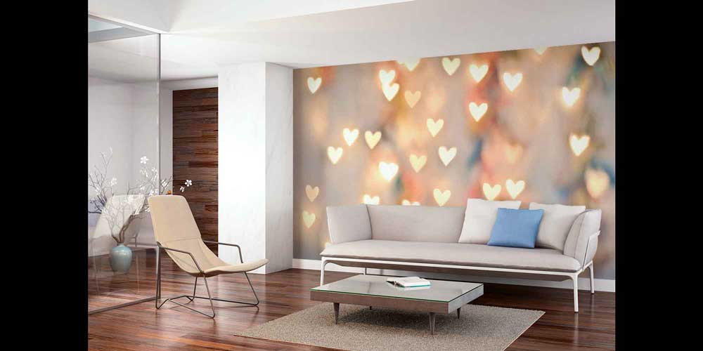 Işıltılı Kalpler Romantik Duvar Kağıdı 4491
