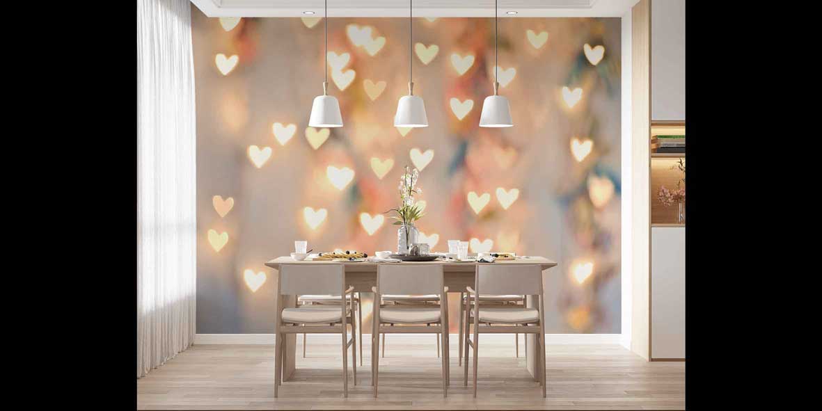 Işıltılı Kalpler Romantik Duvar Kağıdı 4491