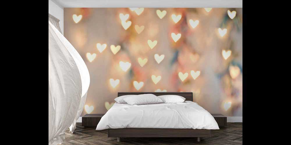 Işıltılı Kalpler Romantik Duvar Kağıdı 4491