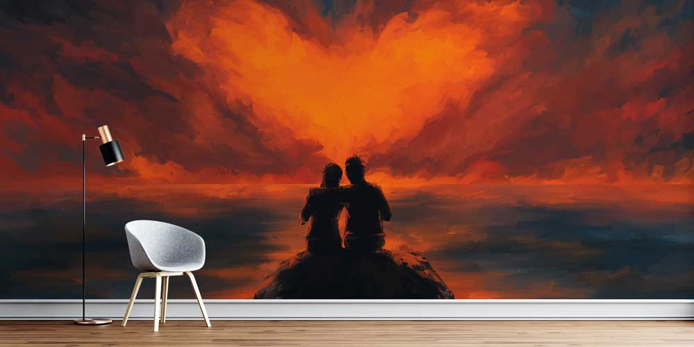 Gün Batımında Romantik Çift Duvar Kağıdı 4495